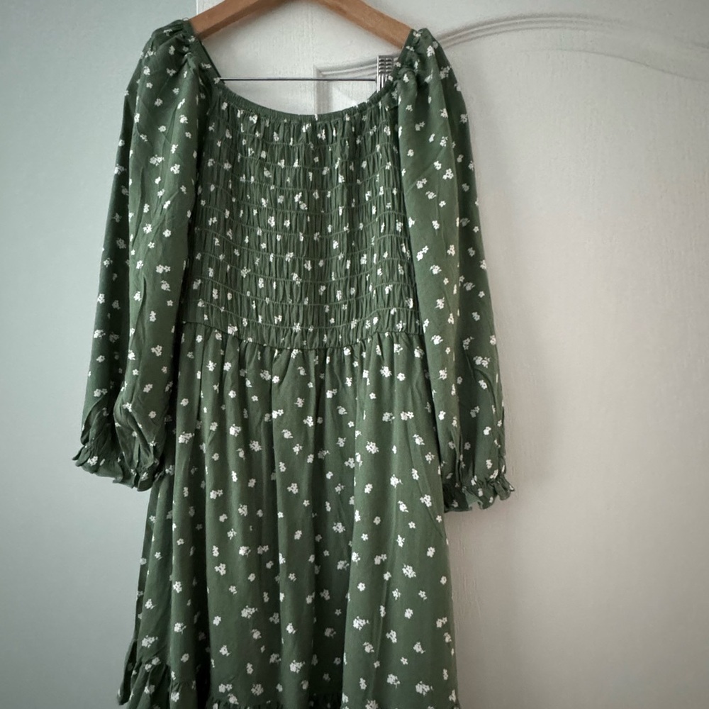 Chenault Green Floral Dress